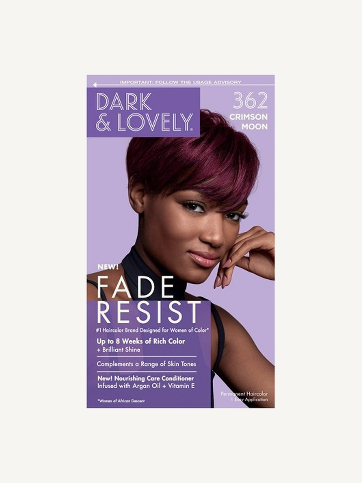 Dark and Lovely – Fade Resist Permanent Hair Color #362 Crimson Moon